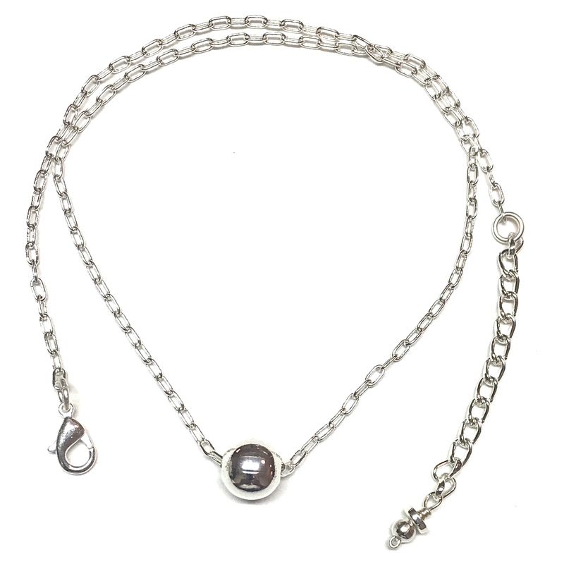 Necklace Silver Chain with Ball by Laura Nigro