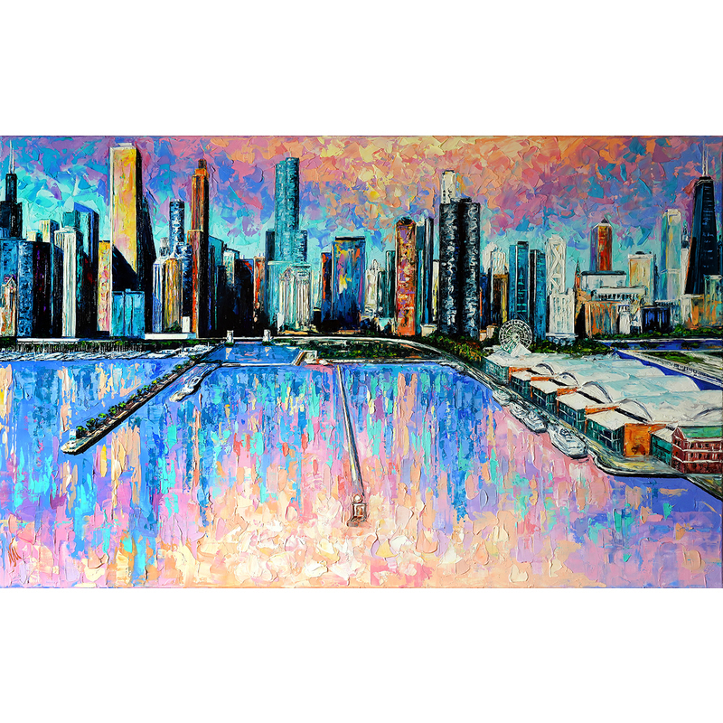 Chicago Skyline by Natasha  Mylius