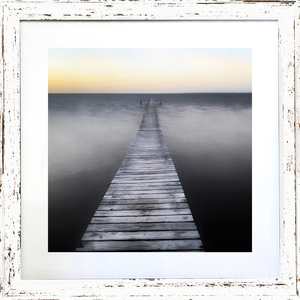 Grey Pier 24"x24" Framed by Steve Wewerka