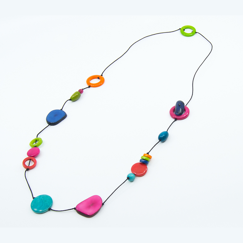 Cheveré Multicolour Tagua Necklace by Ande Axelrod