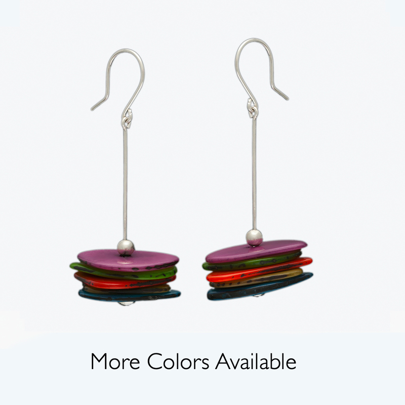 Colorstack Tagua Earrings by Ande Axelrod