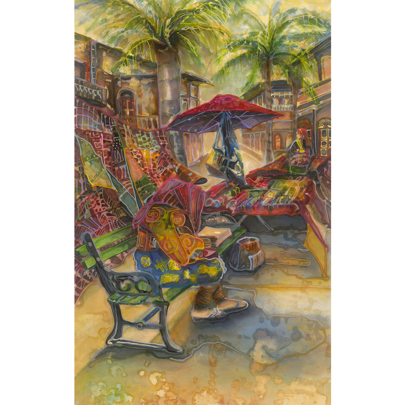 "Panama Market" (38 x 40 Original sold) See edition for print sizes by Anne Hanley