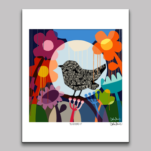 "Blackbird" limited edition paper print 16x20 by Carla Bank