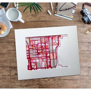 Chicago Loop - Original Drawing (in red) by Jennifer Carland