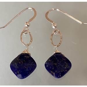 Sterling Lapis Earrings by Candace Marsella