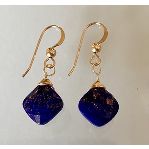 Pair of Lapis Earrings by Candace Marsella