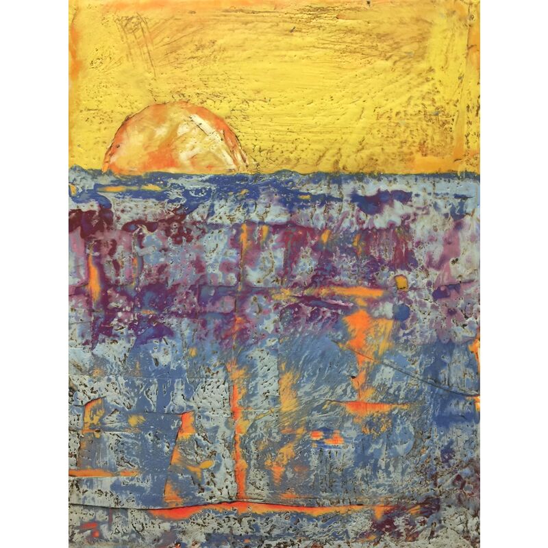 Abstract Sunset  9X12 by Annie Glotzbach
