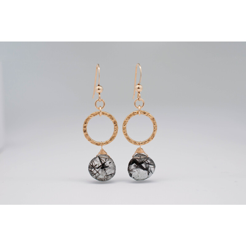 Rutilated Quartz Earrings by Candace Marsella