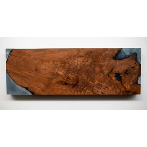 Redwood and Blue Epoxy Wall Hanging by Adrian Vogel