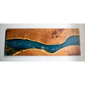 Mesquite and Epoxy Wall Hanging by Adrian Vogel