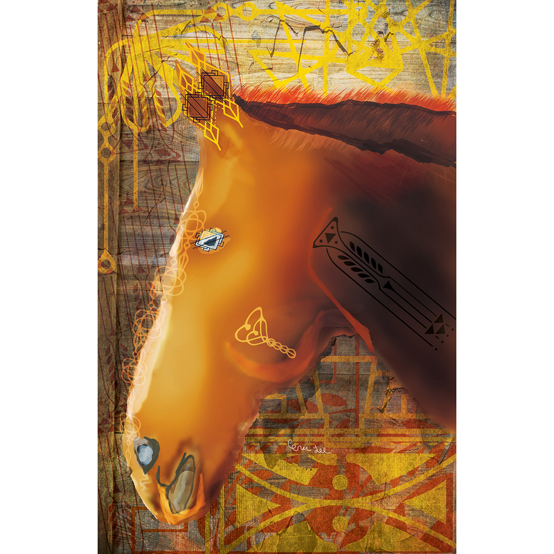 Art Deco Horse 16x30 Canvas by Eric Lee
