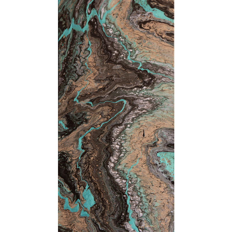 Turquoise Stream  12 x 24 inches by Susan Knowles