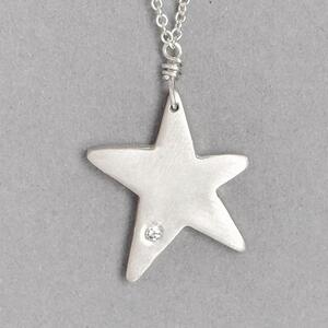 Diamond Star Necklace N1273 by Dana Reed