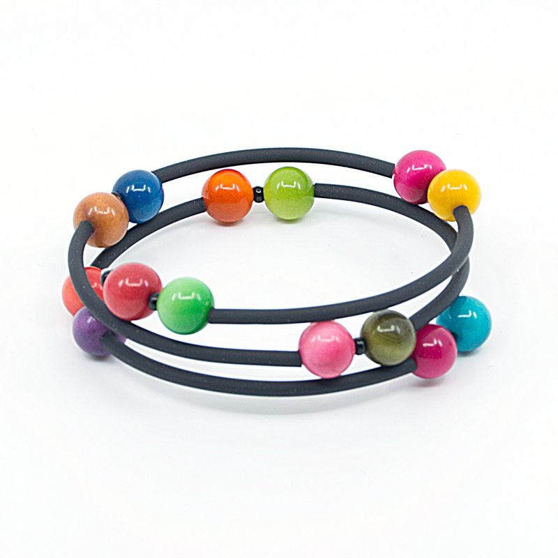 Orbit Tagua Wrap Bracelet • Multicolor by Ande Axelrod