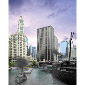 Chicago River East From the Wabash Avenue Bridge - Unframed by Mark Hersch