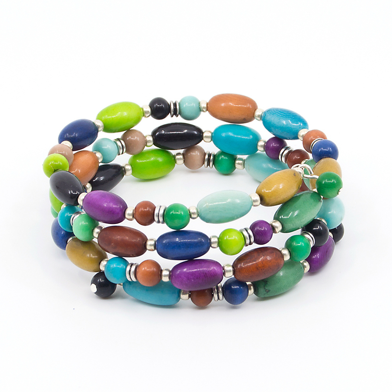 Wrapture Tagua Bracelet • Cool Tones by Ande Axelrod