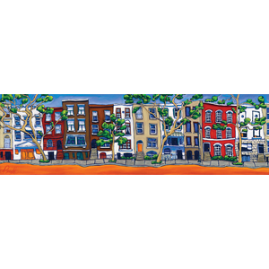 Brownstones of the Upper Eastside Limited Edition on Canvas by Grant Pecoff