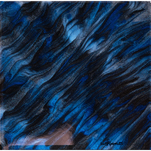 Sapphire Opal Currents   12 x 12 inches by Susan Knowles