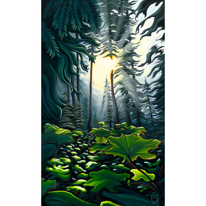 Light in the Forest Framed Metal Print by Grant Pecoff