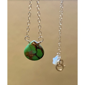 Lime Copper Turquoise Necklace by Candace Marsella