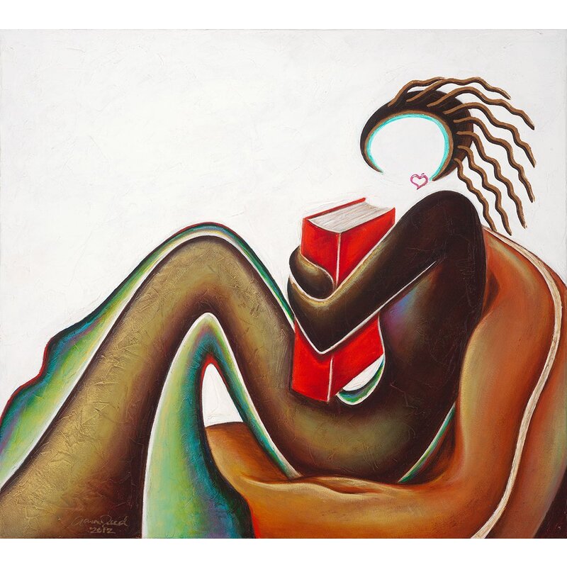 The Reader - Unframed 18"x16" by Aaron Reed