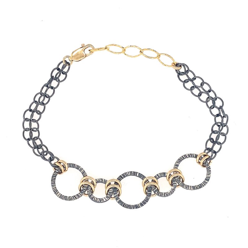 Lined Circle Bracelet (B341MOX) by Dana Reed