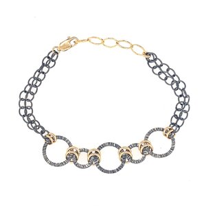 Lined Circle Bracelet (B341MOX) by Dana Reed