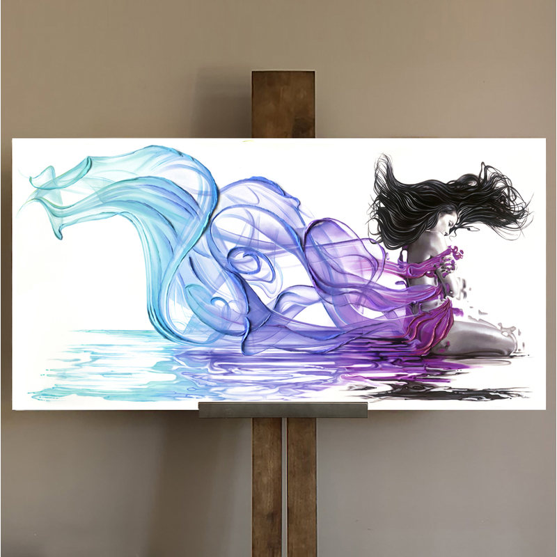 Embrace yourself 60"x30" Embellished canvas print, limited edition by Karina Llergo