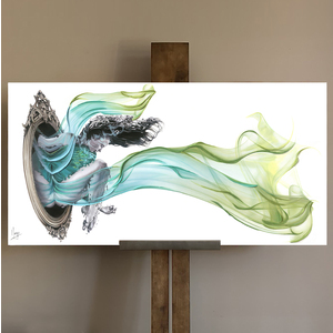 Live your dreams 60"x30" Embellished canvas print, limited edition by Karina Llergo