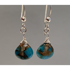 Mini Turquoise Earrings by Candace Marsella