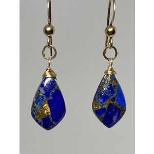 Pair of Azurite Earrings by Candace Marsella