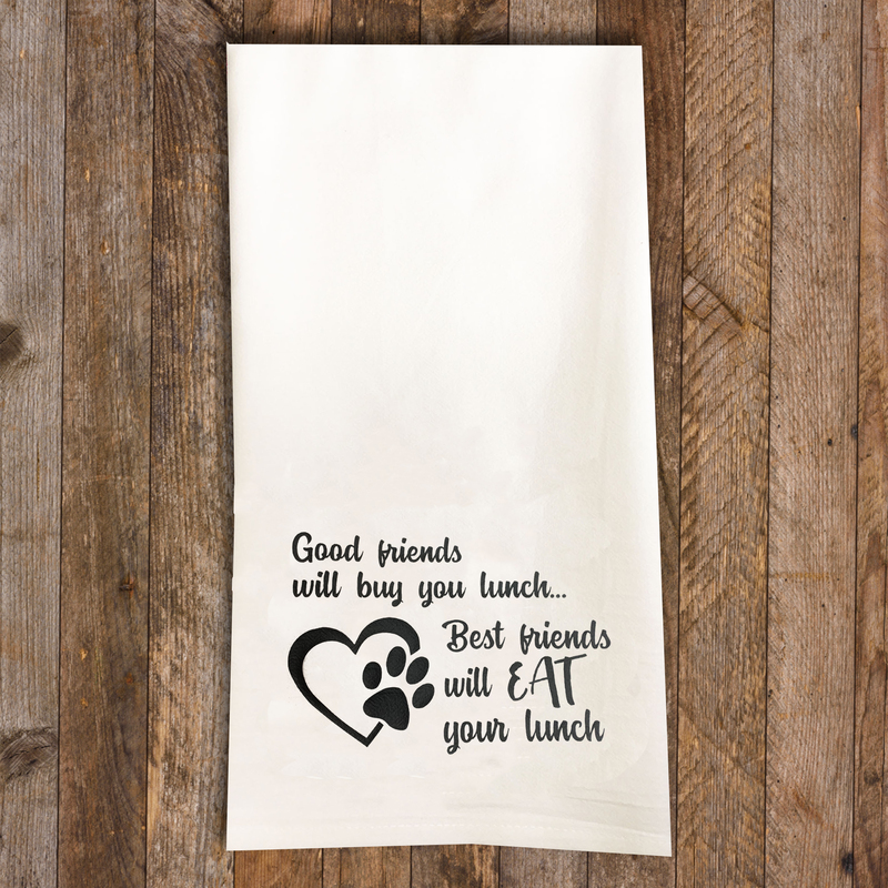 Kitchen Towel - Best Friends Eat Your Lunch by Cyndi Jensen