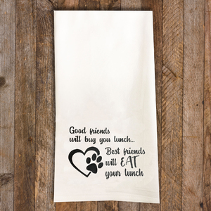 Kitchen Towel - Best Friends Eat Your Lunch by Cyndi Jensen