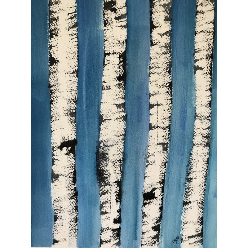 Birches in Blue by Regina Roland