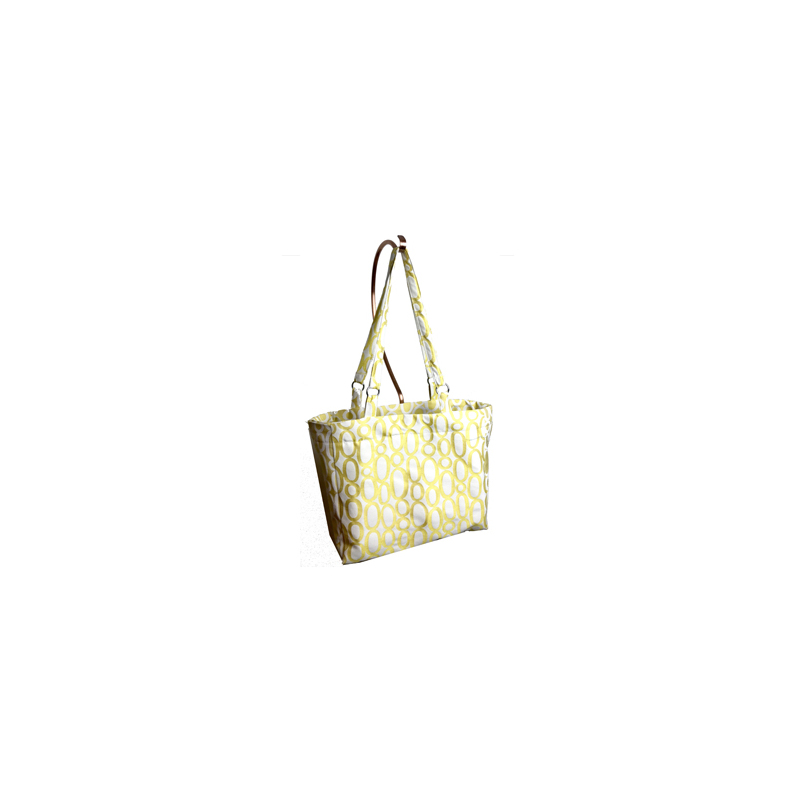 Large Yellow and White Tote by Elizabeth Maurer