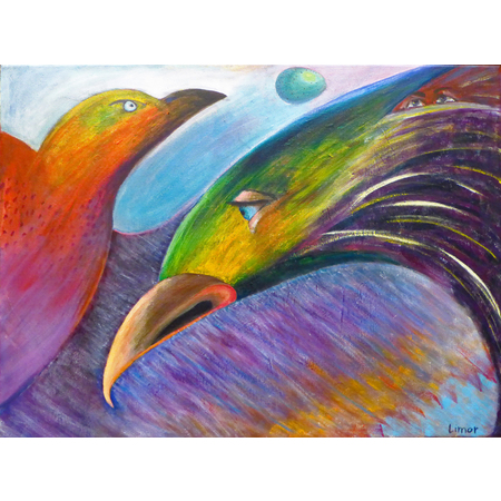 Medium abstract birds for print