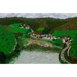 Hatzenport, Mosel River Valley, Germany 24" x 20" by Jim Young