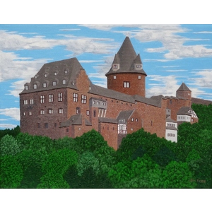 Burg Stahleck, Rhine River Valley, Germany 14 x 11 by Jim Young