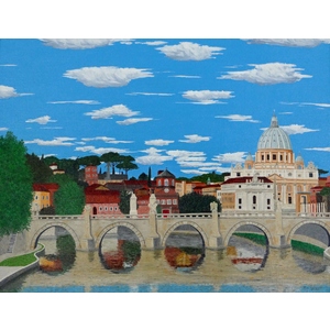 St. Peter's and Ponte Sant'Angelo18 x 14 by Jim Young