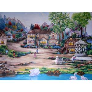 City of the Children 60x48 by Thelma Fanstone Haffner