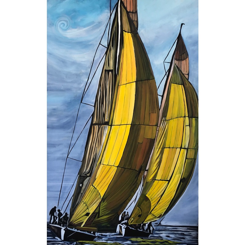 Glow Boats- Limited Edition Reproduction on Canvas by Toril Fisher