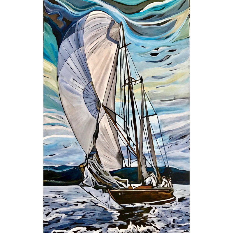 Down Wind Break - Limited Edition Reproduction on Canvas by Toril Fisher