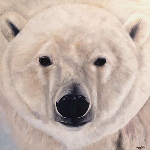 Polar Portrait 25x25 by Thelma Fanstone Haffner