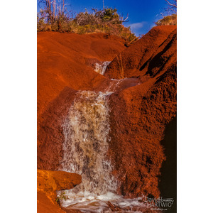 Red Hawaiian Waterfall by David Timothy Hartwig