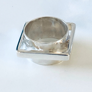Inside The Box Sterling Silver Ring by Loret Gomez