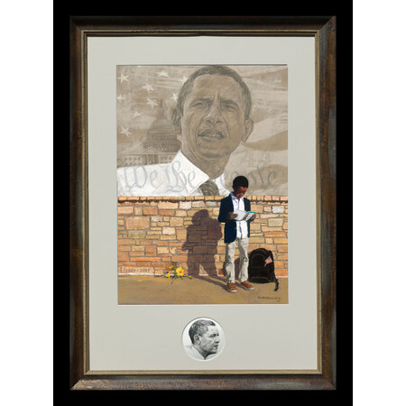 Medium in his shadow president barack obama by artist richard wilson