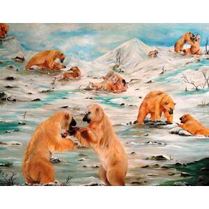 Polar Bear Fantasy 60x48 by Thelma Fanstone Haffner