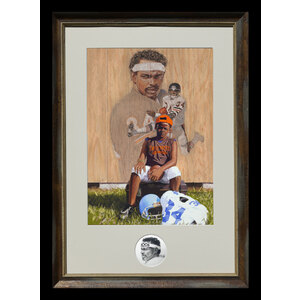 Small in his shadow walter payton by artist richard wilson