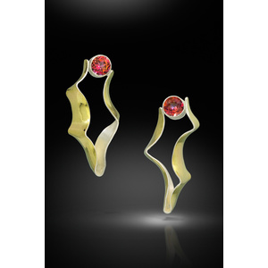 Bimetal earrings by Anabella Zagura