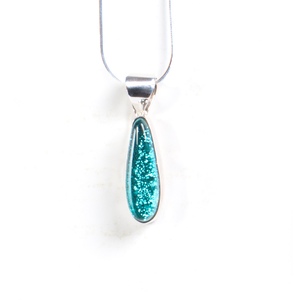 Satori Water Drop Necklace in Sterling Silver Setting by Stephanie Tantillo